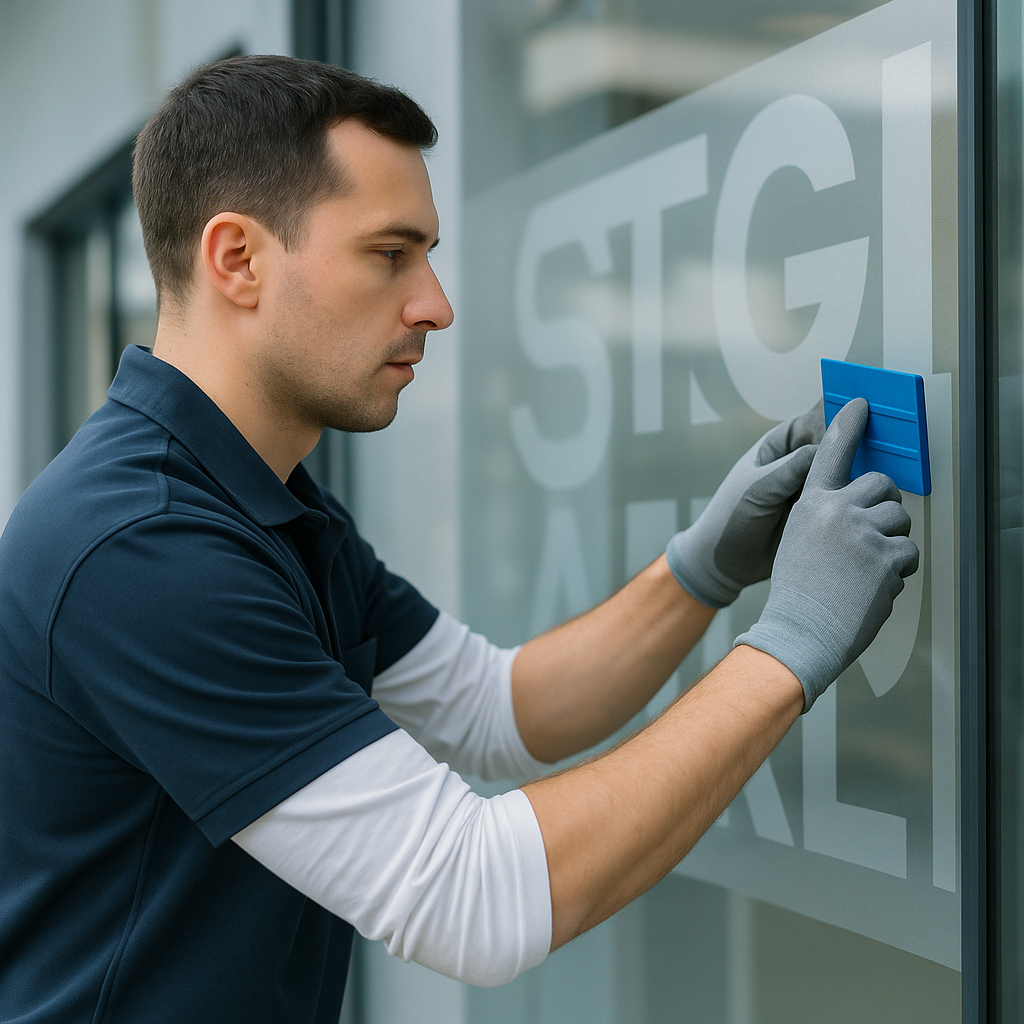 Pose signalétique professionnelle par HPS Poseur