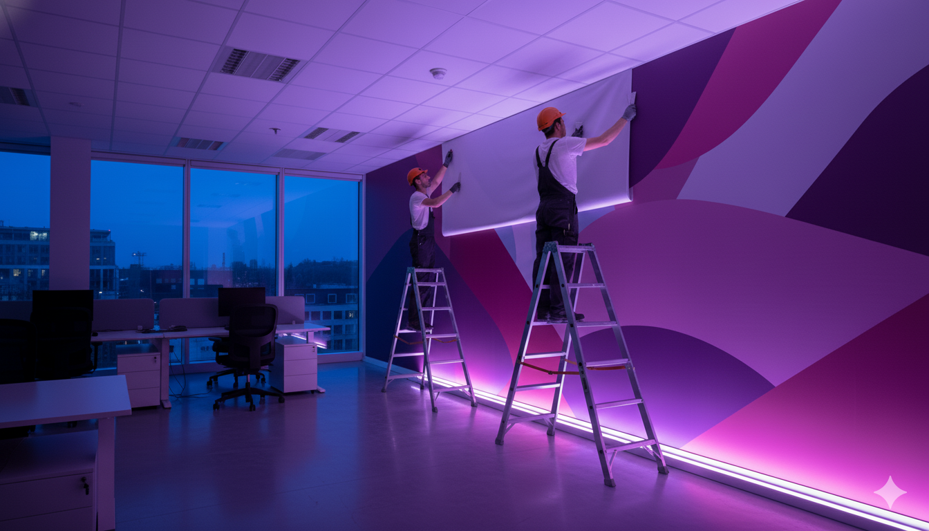 Installation toile tendue professionnelle Paris